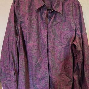 Men's Purple Paisley Shirt